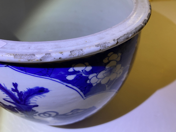 A Chinese blue and white jardini&egrave;re, Kangxi